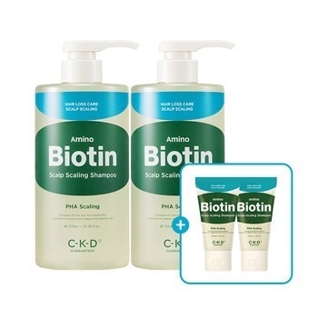 CKDC-K-D アミノ ビオチン 頭皮角質 シャンプー 750mlx2 + 40mlx2
