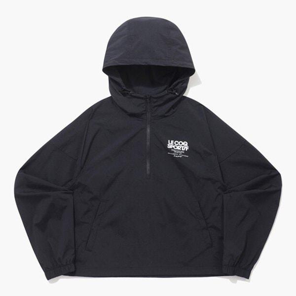 [] 女性用ストレッチウーブンカラーブロックアノラック QQ122OJK27-BLK0