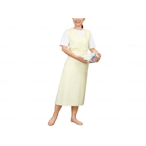 大阪エンゼル 入浴介助エプロン ひもタイプ クリーム L 6013 メーカー直送