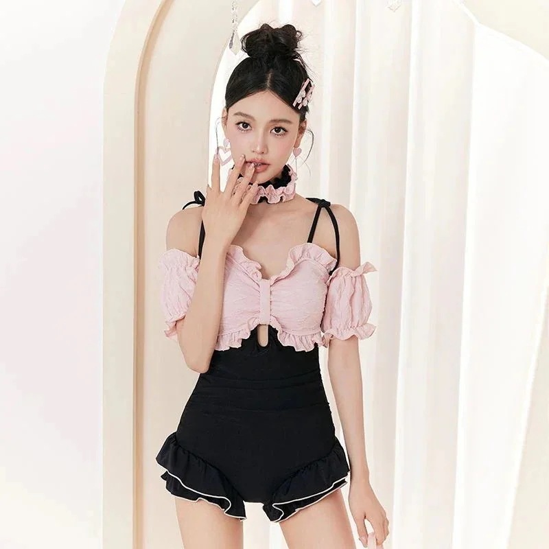 24 贩売促进 新作 韓国ファッション セクシーな腹隠し水着 着痩せ S 水着 水着