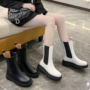秋冬定番 人気ブーツ韓国ファッションレディースファッション厚底 美脚 靴短靴ブーツハイヒール
