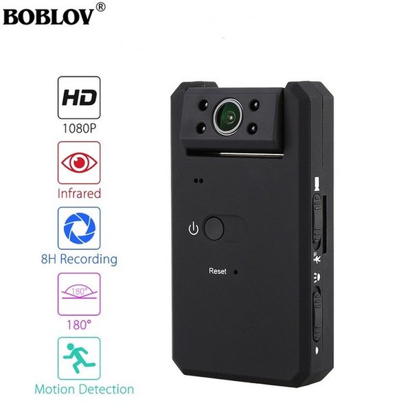 ボブロフMD90ミニDVカマラ黒1080P 赤外線 ナイトビジョン ミニビデオカメラ 180度回転モーション検知機能