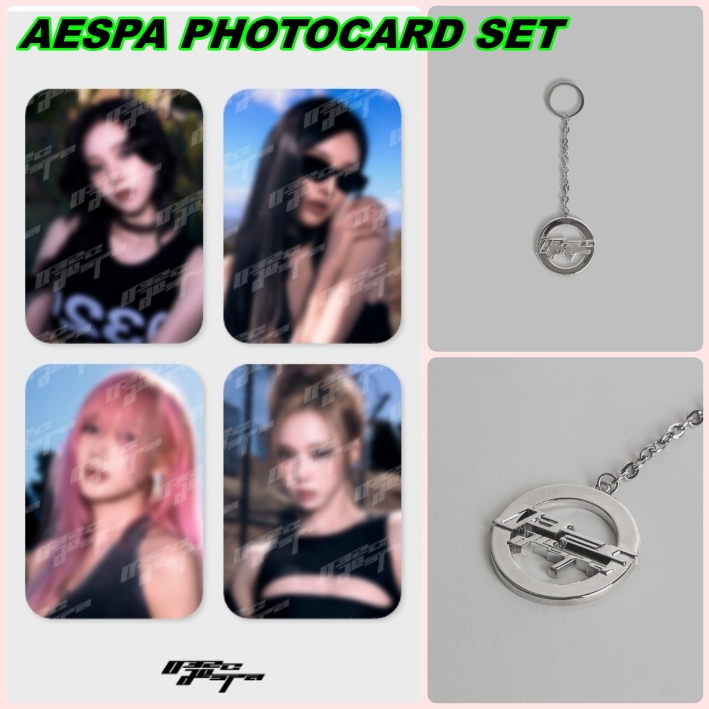 【032C x AESPA】 フォトカードセット aespa KEY CHAIN SILVER