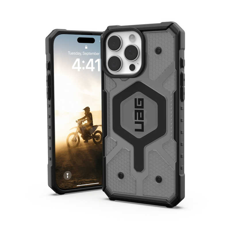 UAG iPhone 16 Pro Max 耐衝撃ケース MAGSAFE対応 PATHFINDER CLEAR アッシュ UAG-IPH24LA-MS-AS