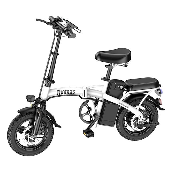 Qoo10] Thomas 電動自転車 ホワイト 白