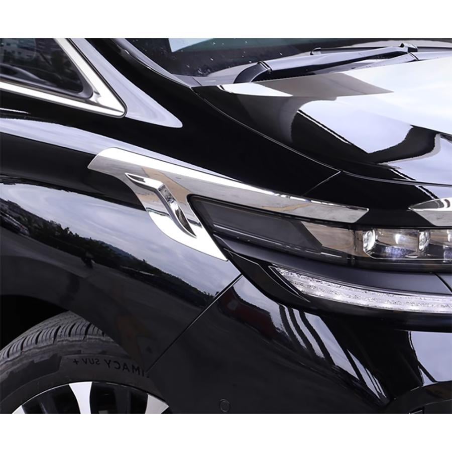 新型 アルファード 40系 フロントバンパーガーニッシュ ハイブリッド ヴェルファイア40系 TAHA40W TAHA45W Z E 外装 ヘッドライトトリム