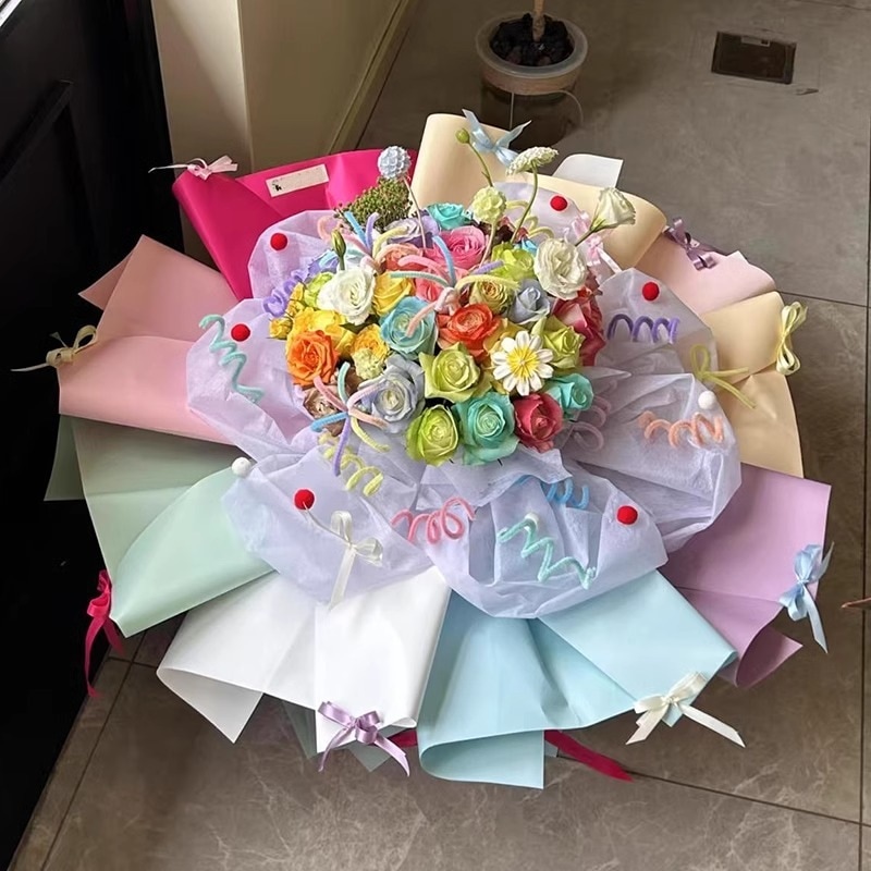 卒業シーズン贈り物 【急速出荷】ガールフレンドと親友のためのドーパミンローズ永遠の花束ニッチ絶妙なシミュレーションソープフラワー卒業生の日ギフト2つの方がお得です