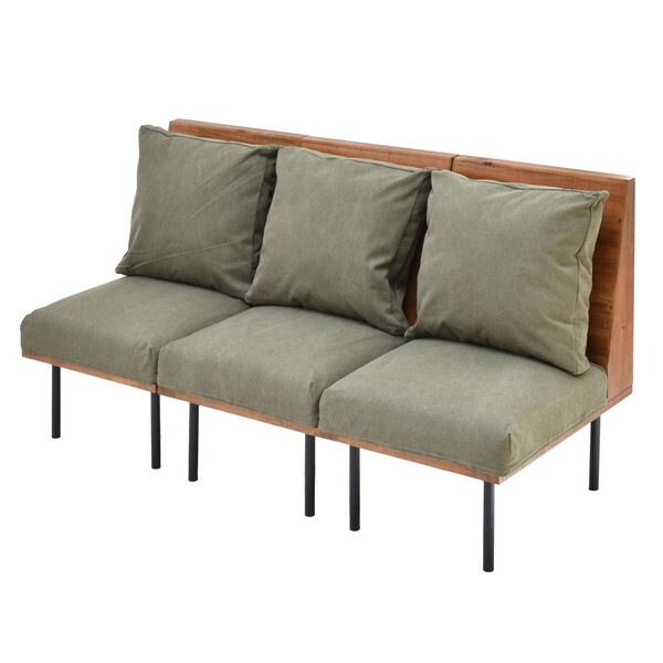 B.Bファニシング IFSE0322CAGRN キャンバスグリーン infinite 三人掛けソファー(300×3+303×3+307×3) メーカー直送