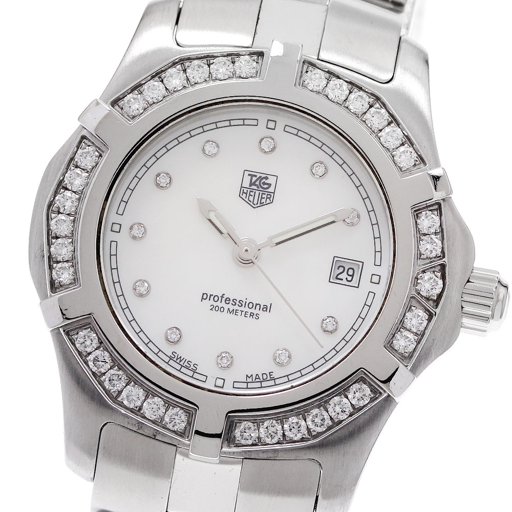 タグホイヤー TAG HEUER WN131J-0 2000 エクスクルーシブ デイト 11P ダイヤベゼル クォーツ レディース 良品 _932171【中古】