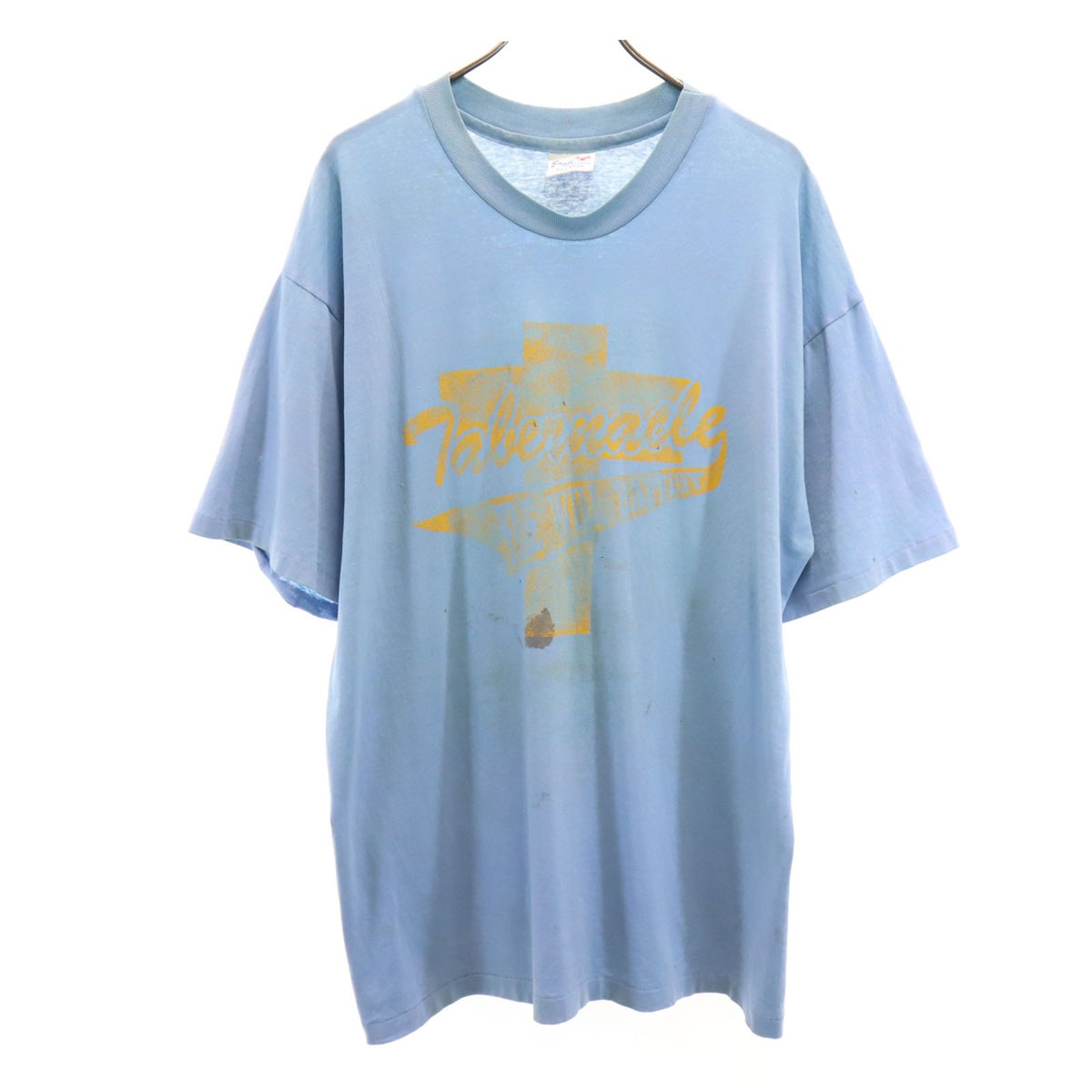 Eagle SPORTSWEAR イーグル スポーツウェア 80s ヴィンテージ USA製 半袖 シングルステッチ ナンバリング Tシャツ XXL ライトブルー メンズ 古着