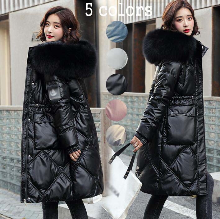 代 女性用 通勤 ダウンコート 大人 ダウン M-3XL フード付きアウター シンプル 40代 ロング丈 コート 防寒 中綿ジャケット きれいめ 防寒着 中綿コート 上品 ダウンジャケット 韓国風 4,789円