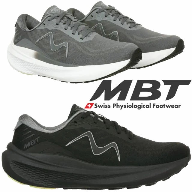 エムビーティー メンズ スニーカー ランニングシューズ 703604 MBT-1000 レースアップ 紐靴 ローカット 20Y グレー 257Y ブラック/ブラック 灰色 黒 靴 MBT
