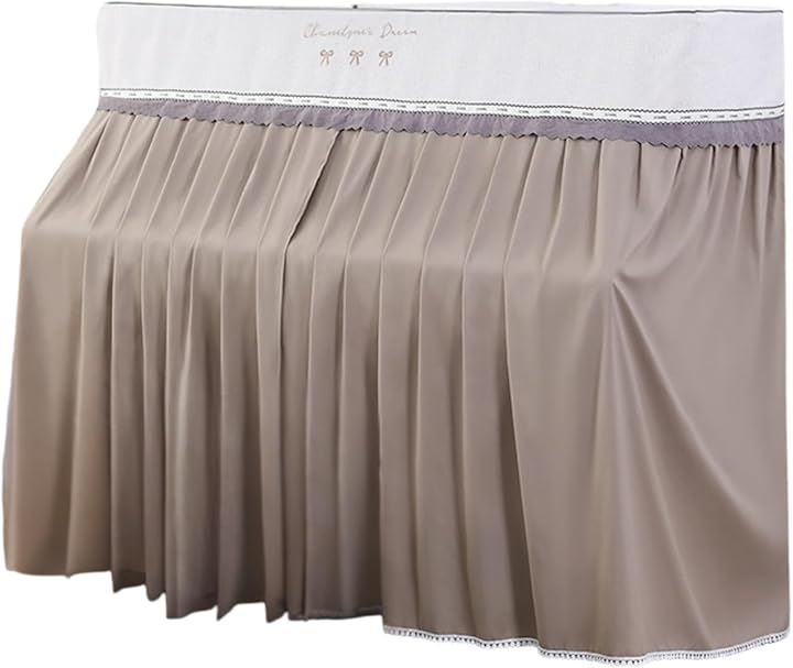 ピアノカバー アップライト フルカバー 保護 防塵 レース エレガント (ベージュ)