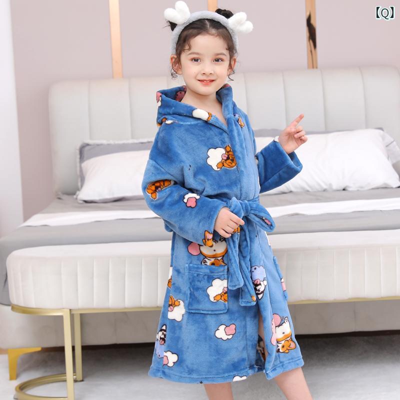 キッズ パジャマ ナイトウェア バスローブ ネグリジェ リラックス ウェア ルームウェア ガウン ロング 裏起毛 厚手 衣料品 親子 子供 冬