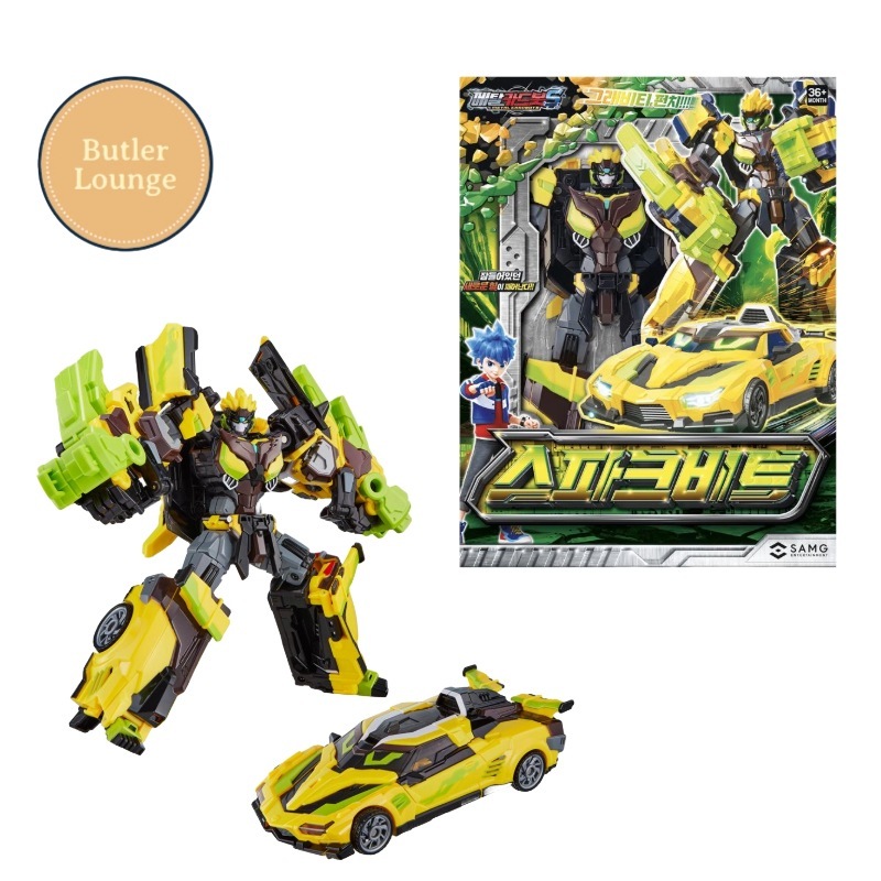 【メタルカードボットS】スパークビット/変形ロボット/合体レーシングカー/黄色ストックカー/3段変形/韓国キャラクター/フィギュア/コレクター向け/おもちゃ/子供プレゼント/新型/正規品 5,511円