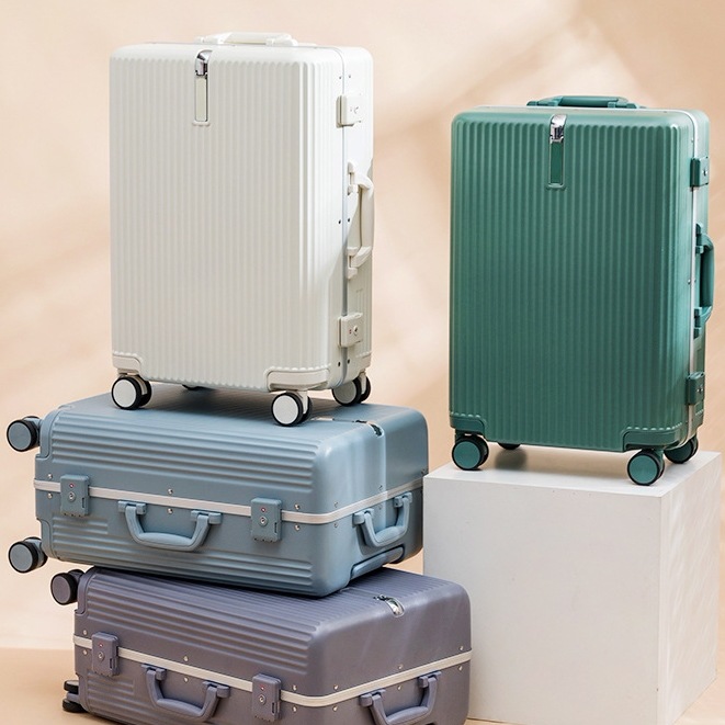 2025新規アップグレード アルミフレームトランク サイレントジンバル 丈夫で長持ちする タイロッドあんごうばこ 20インチシャーシ スーツケース 男24寸
