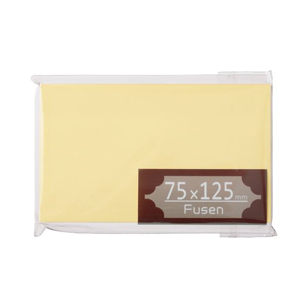 (まとめ) TANOSEE ふせん 75×125mm クリーム 1冊 (×30セット)