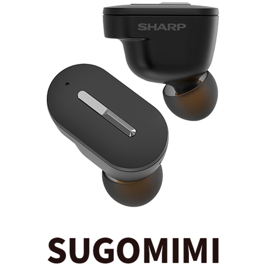 シャープ MH-L1SG-B 完全ワイヤレスBluetooth対応　聴覚拡張型イヤホン MHL1SGB