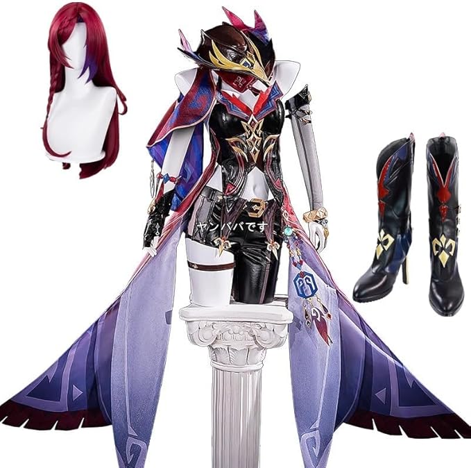 原神 げんしん チャスカ コスプレ衣装+ウィッグ+靴その他