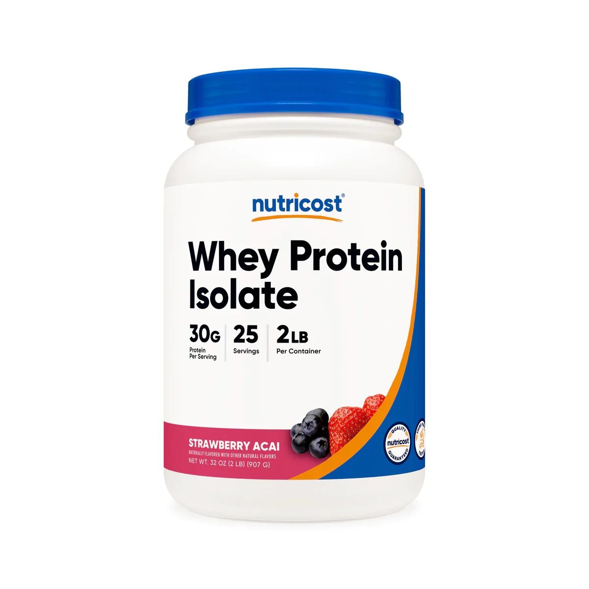 [USA] Nutricost ニュートリコスト Whey Protein Isolate Powder Strawberry Acai (2 LB)