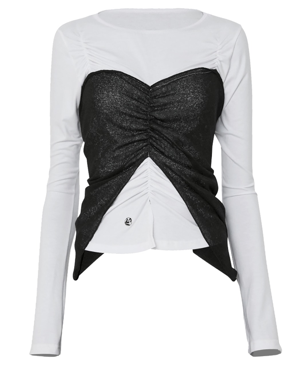 【FLAREUP】 BUSTIER LAYERED LONG SLEEVE : WHITE