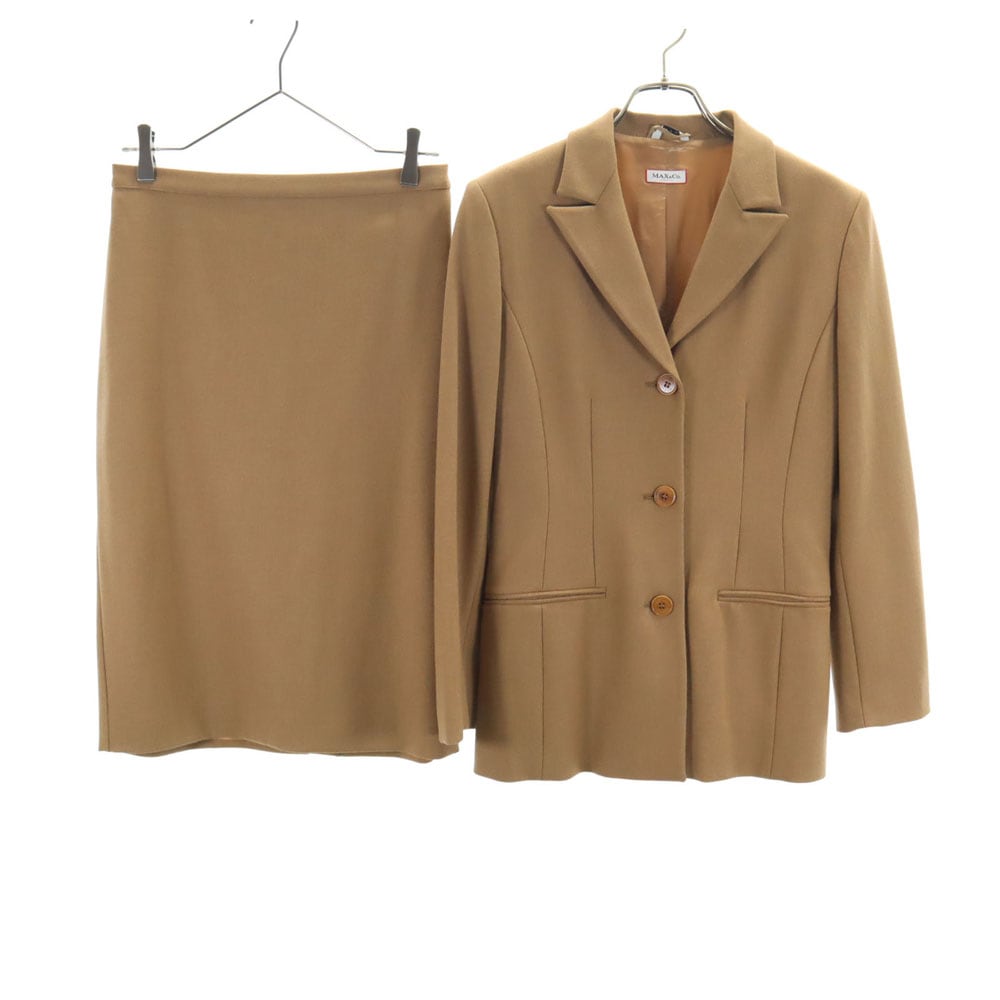 MAX&CO マックスアンドコー イタリア製 スカートスーツ 上下セットアップ 38/40 ブラウン マックスマーラ レディース 古着