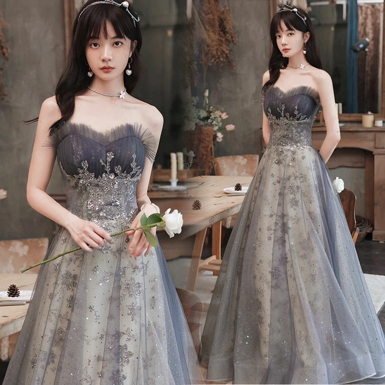 イブニングドレス ロングドレス ノースリーブ キラキラドレス スパンコール 発表会ドレス ビスチェドレス キレイめ パーティードレス 結婚式ドレス 二次会ドレス XS S M L XL XXL XXX