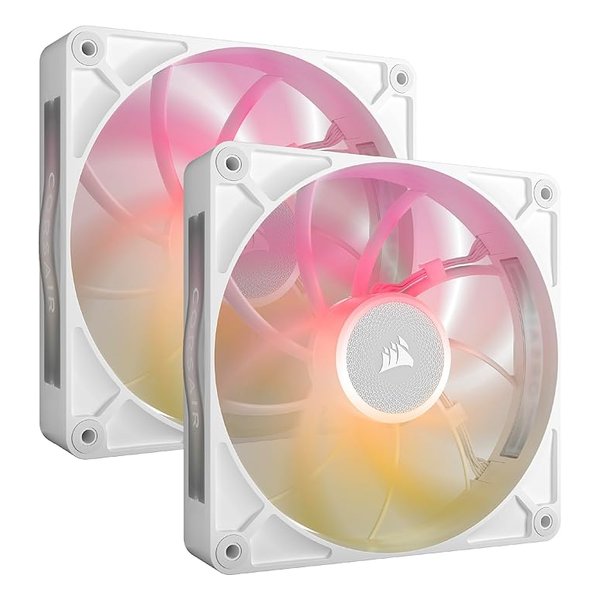 iCUE LINK RX140 MAX RGB WHITE Dual Fans StarterKit 140mm ケースファン 2個セット CO-9051040-WW