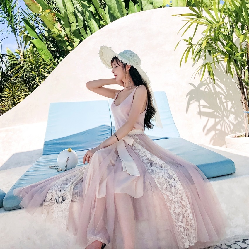 3184.リボンチュールスカート（ピンク）2019 春夏 sale かわいい お出かけ デート