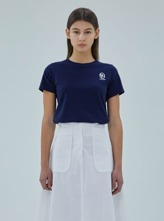 【MARITHEFRANCOISGIRBAUD】 W EMBROIDERY TEE : NAVY