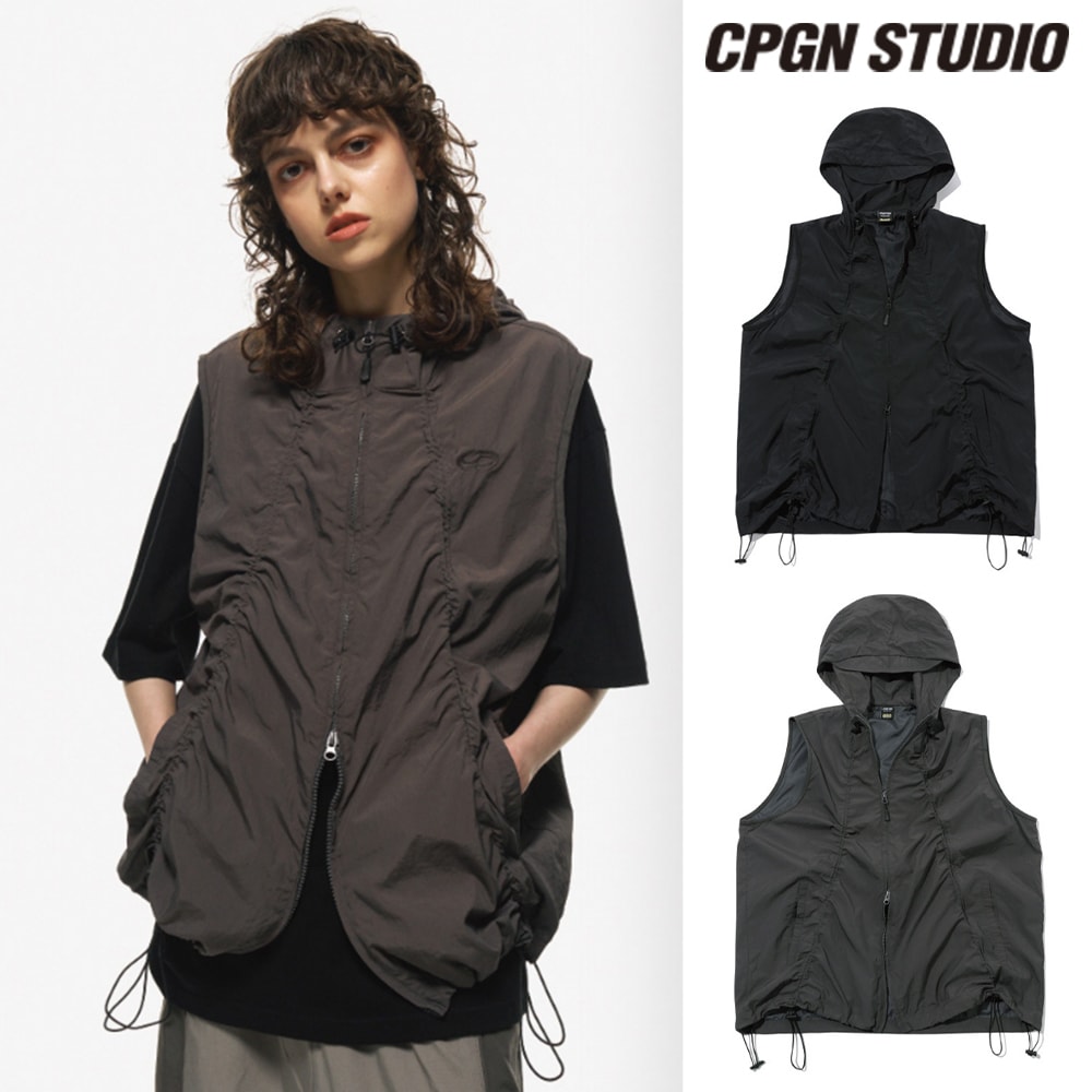 【CPGN STUDIO】 Shirring Hood Vest