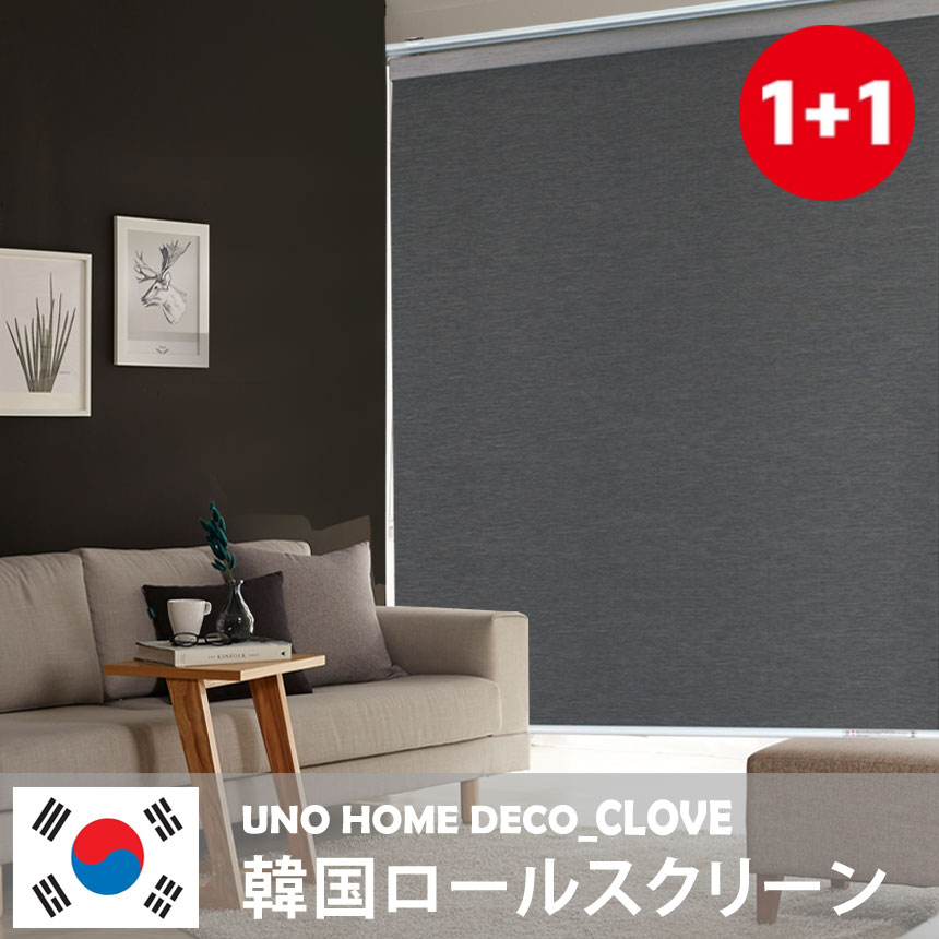 1+1 CLOVE 6色 韓国ブラックアウトロールスクリーン コンビブラインド カスタムメイド