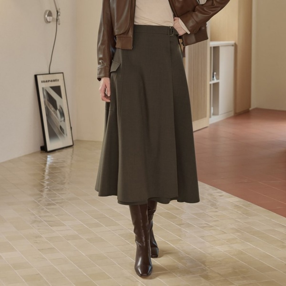 (リアーナニューヨーク) アウトポケットラップフレアスカート RRHWSK010