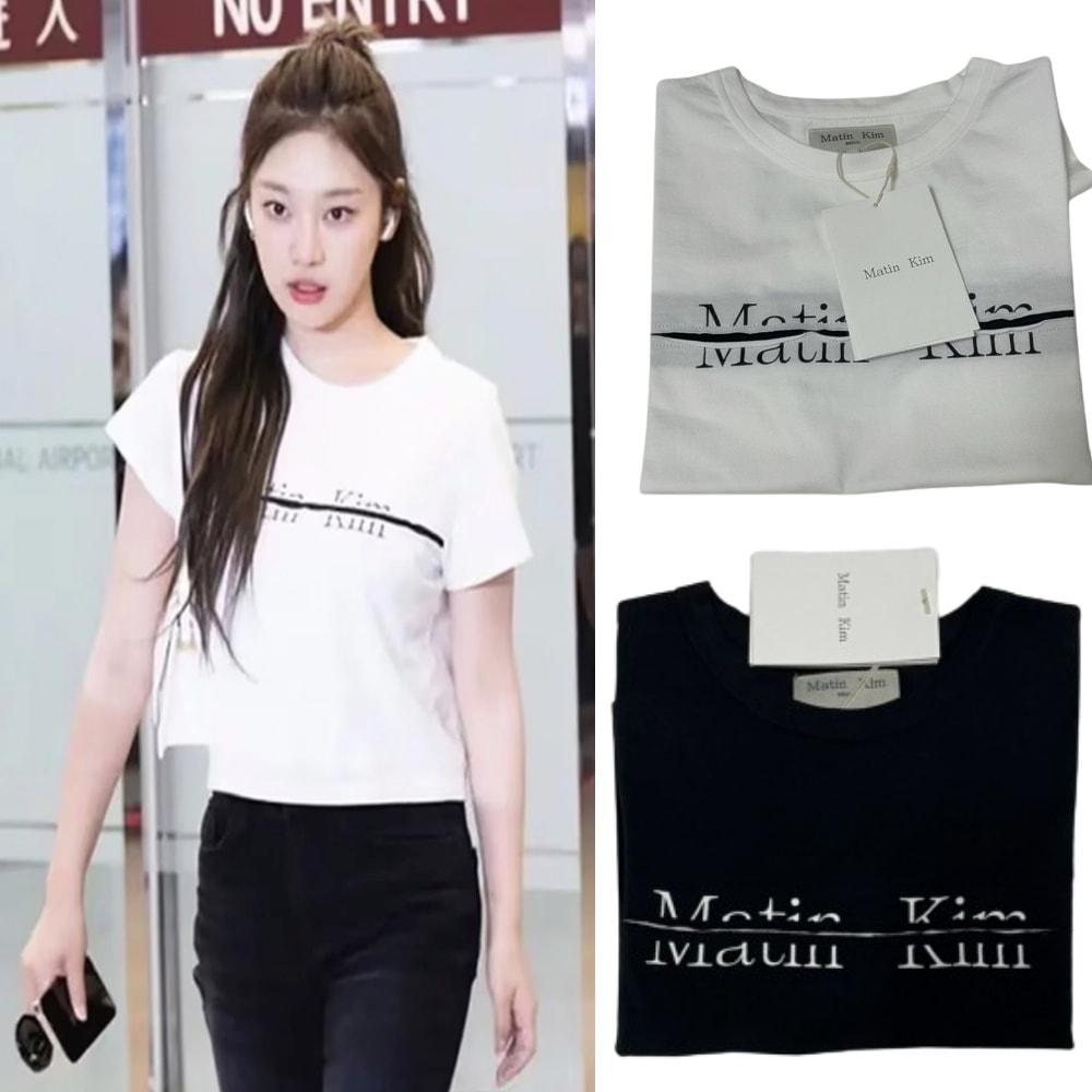 Aespa 着用 MATIN LOGO CUTTED CROP TOP [公式正規品]