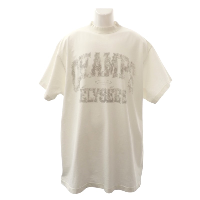 オーバーサイズ Tシャツ CHAMPS ELYSEES T-Shirt 2 787349 TRVN1 9016 半袖Ｔシャツ コットン ホワイト メンズ【Aランク】