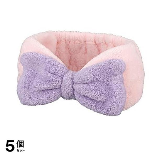 CB JAPAN (シービージャパン) カラリモア 吸水ふわもこ ヘアバンド 1個入 (ピンク) 5個セット