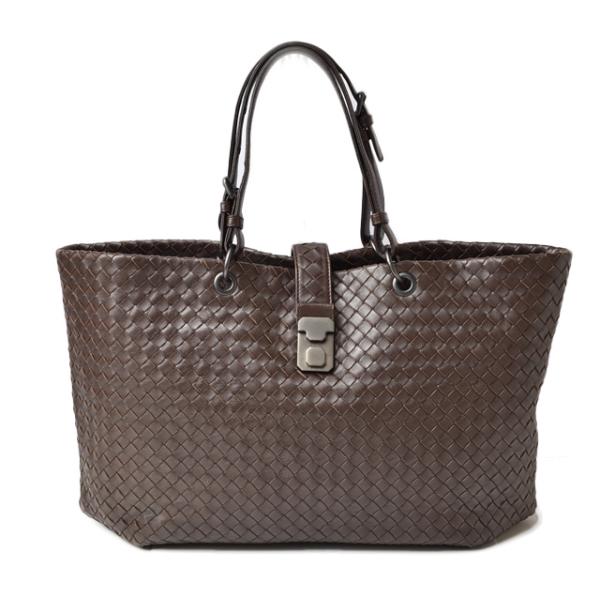 トートバッグ A4サイズ 男女兼用 BOTTEGA VENETA イントレチャート レザー ダークブラウン 84,700円