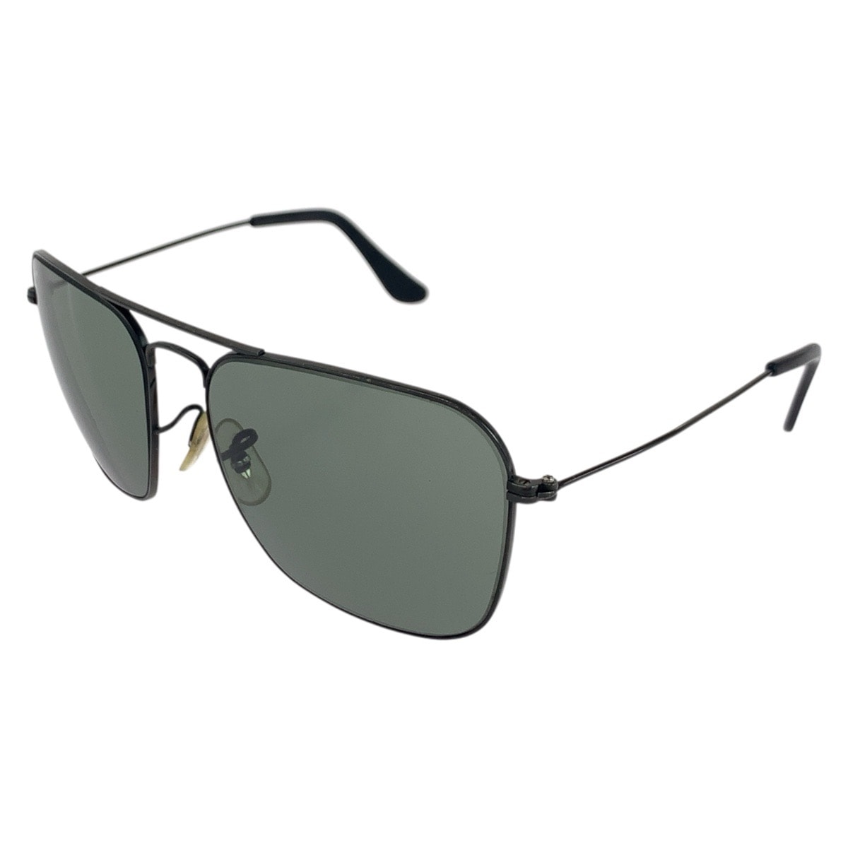 美品 ヴィンテージ B＆L ブラック グリーン 合金 サングラス メンズ 504341