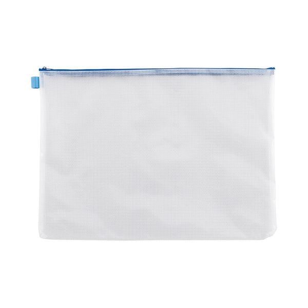 （まとめ）TANOSEE メッシュケース A3タテ340ヨコ470mm 青 1セット（20枚）3セット
