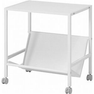 ファイルワゴン 1段 キャスター付き 幅55cm奥行37cm ホワイト（白） (オフィス収納用品)