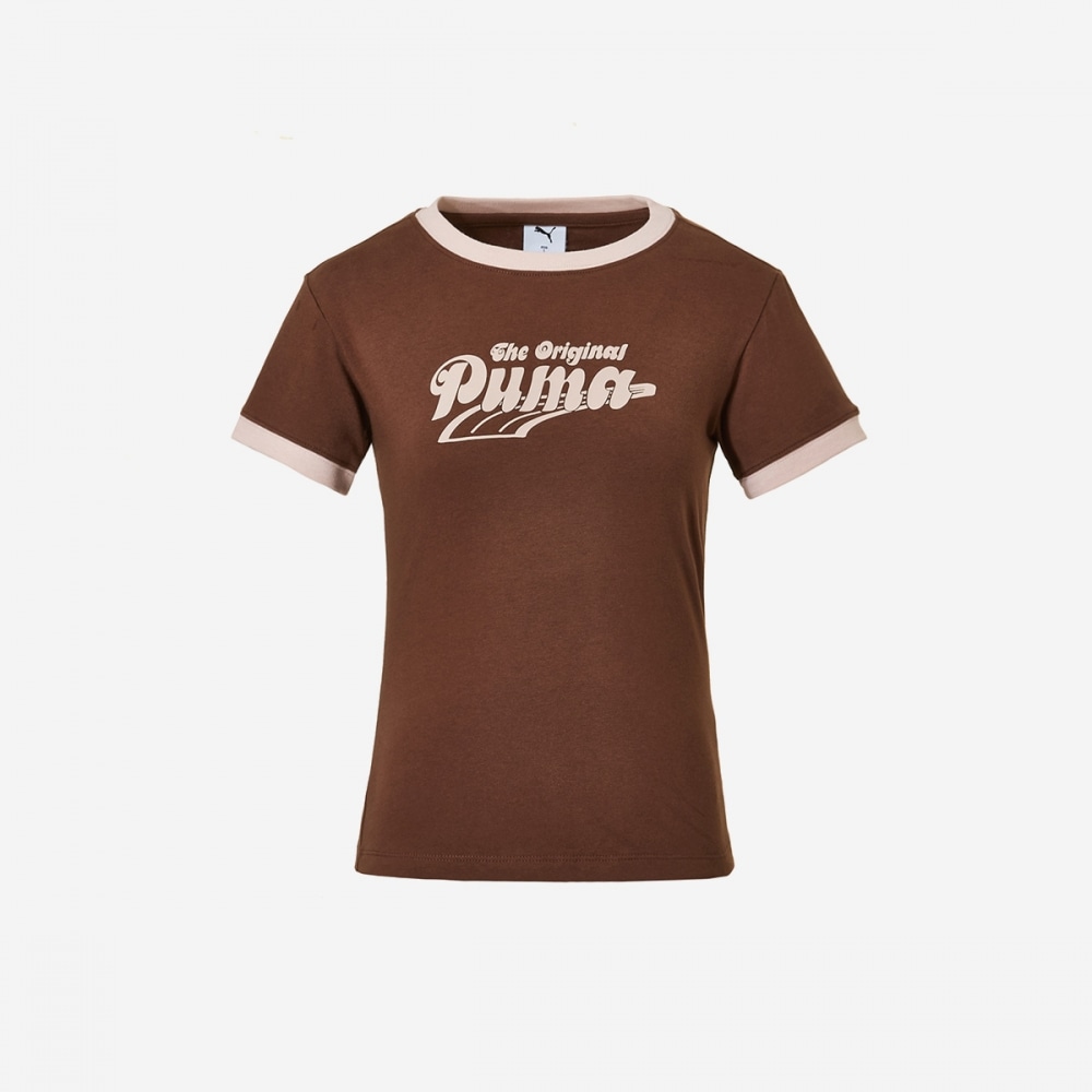 プーマ レディース オリジナル ニット ショーツ スリーブ T PKI95030301-CHOCOTART
