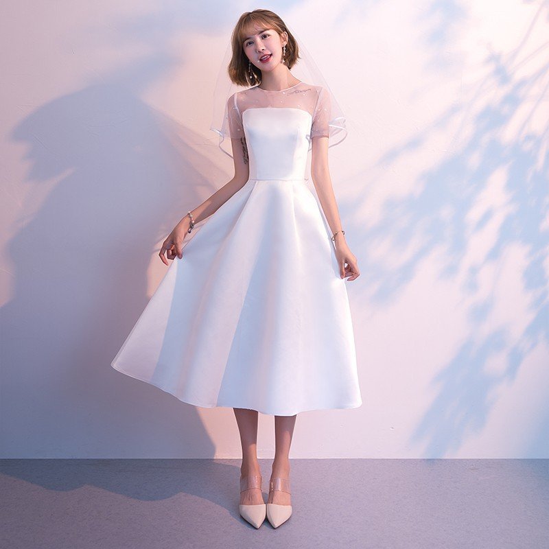 国産 ウエディングミニドレス オフホワイト ワンピース 結婚式 安い ミニドレス 披露宴 演奏会 発表会 ドレス サイズ L Prettypoisonbar Com