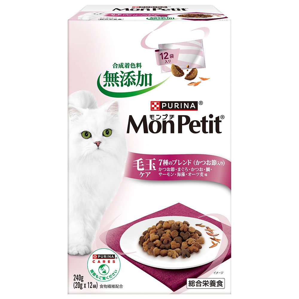 キャットフード　リュクスボックス　毛玉ケア　７種のブレンド　（かつお節入り）　２４０ｇX１２　ＣＲＣ35―15―68―40―00