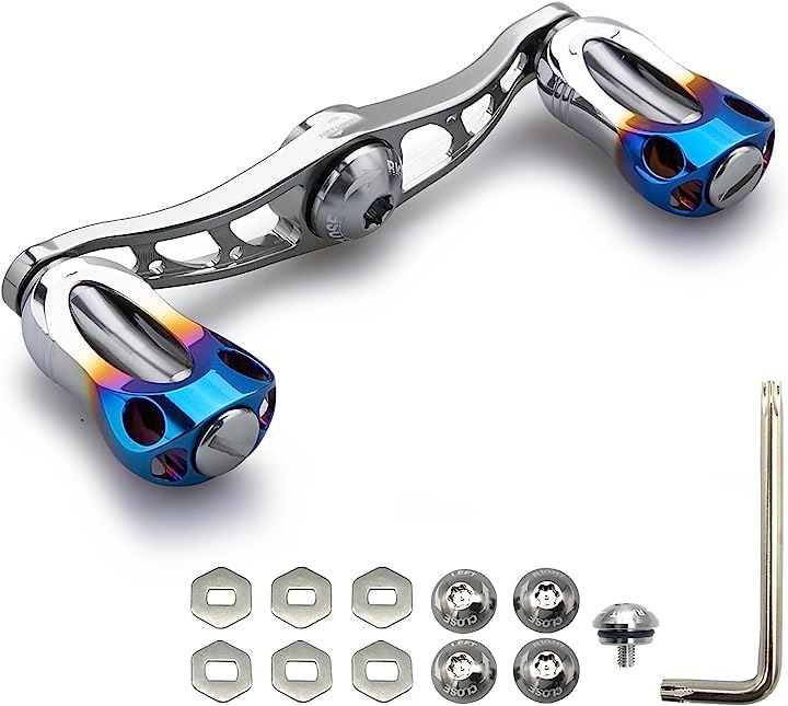 リール ハンドル 22mm ノブ搭載 シマノ SHIMANO ダイワ DAIWA アブ Abu 通用 ベイトリール Aurora Series 88mm -( 88mm - ガンメタル)