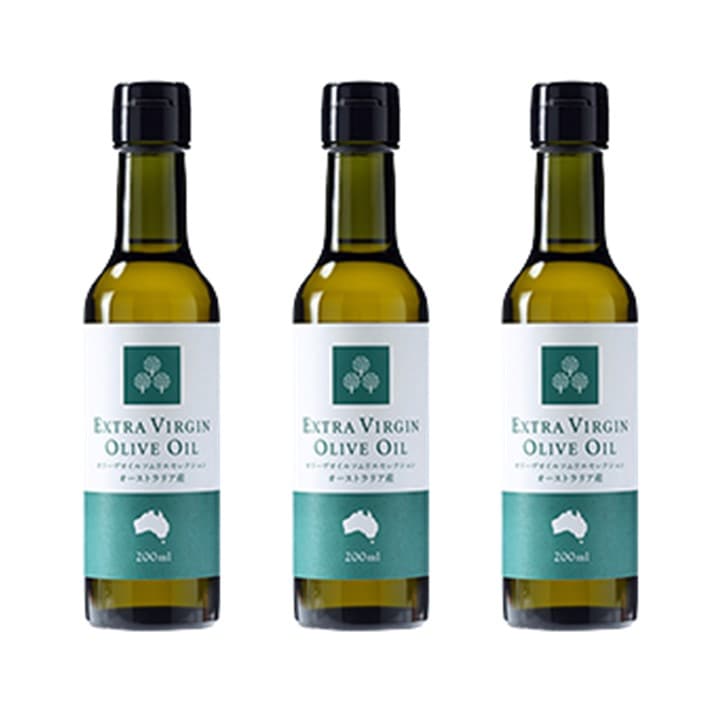 【無添加】 エキストラバージン オリーブオイル オーストラリア産 200ml 3本 防腐剤無添加 全無添加 ポリフェノール 天然ポリフェノール オリーブ オリーブエキス オリーブリーフ エキス