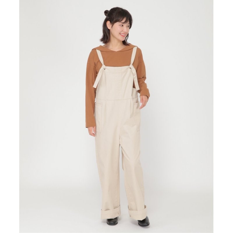 起毛ツイルフレンチワイドサロペ