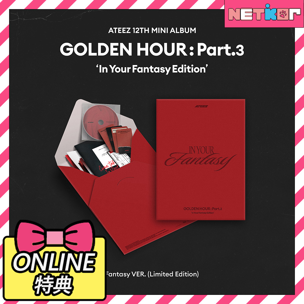 【ONLINE特典】 Limited Fantasy Ver. 2点 ATEEZ ミニ12集アルバム GOLDEN HOUR : Part.3 ‘In Your Fantasy Edition’
