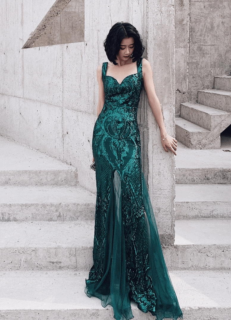 [即納] [ロングドレス] astrid スリットドレス グリーン S M L XL XXL 結婚式 パーティードレス ドレス ワンピース 二次会 ロングドレス 大きいサイズ ミモレ丈 ロング丈