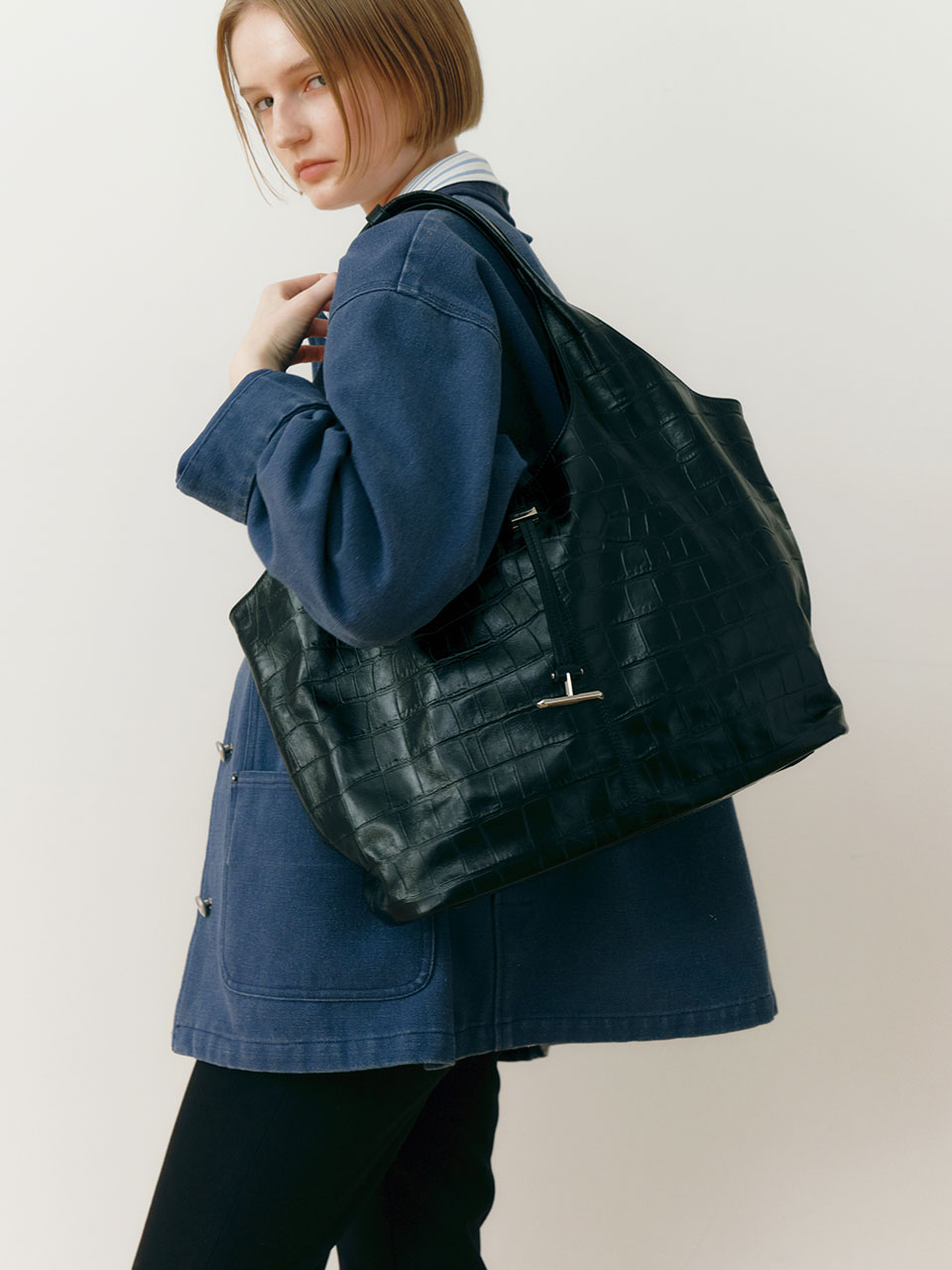 【JOY GRYSON】HUDSON SHOULDER BAG LARGE : CROCO