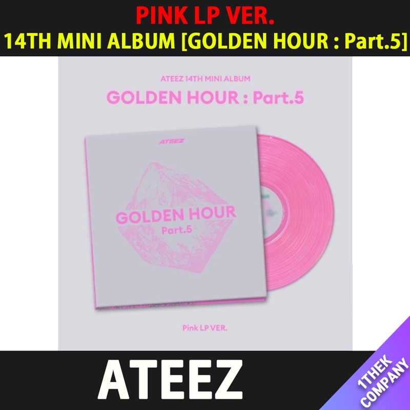 【特典全種４種セット】（オンライン特典）[PINK LP VER.] ATEEZ 14TH MINI ALBUM [GOLDEN HOUR : Part.5]